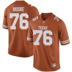 Men Reese Moore Orange Longhorns #76 Game Player Jersey