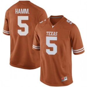 Mens Royce Hamm Jr. Orange University of Texas #5 Game Player Jerseys