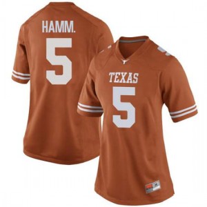 Women Royce Hamm Jr. Orange University of Texas #5 Game College Jersey