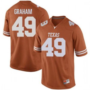 Men's Ta'Quon Graham Orange UT #49 Game Stitched Jersey