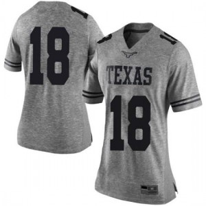 Womens Tremayne Prudhomme Gray Longhorns #18 Limited Official Jerseys