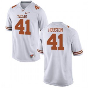 Womens Tristian Houston White Texas Longhorns #41 Limited Embroidery Jerseys