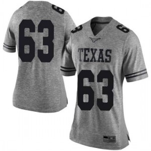 Womens Troy Torres Gray Texas Longhorns #63 Limited Stitch Jersey