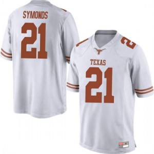 Men's Turner Symonds White University of Texas #21 Game Football Jerseys