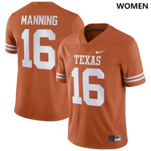 Women Arch Manning Texas Orange University of Texas #16 Nike NIL Replica College Jersey