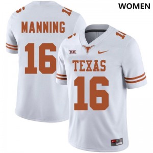 Womens Arch Manning White Longhorns #16 Limited College Jersey