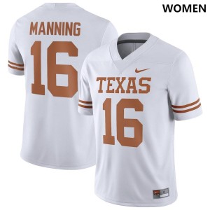 Women's Arch Manning White Texas Longhorns #16 Nike NIL Replica College Jersey