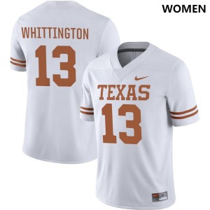 Women Jordan Whittington White Texas Longhorns #13 Nike NIL Replica College Jersey