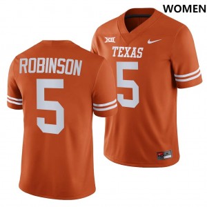 Women Bijan Robinson Texas Orange Longhorns #5 Nike NIL Replica University Jersey
