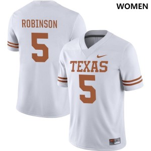 Womens Bijan Robinson White Texas Longhorns #5 Nike NIL Replica Alumni Jersey