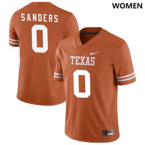 Women's Ja'Tavion Sanders Texas Orange UT #0 Nike NIL Replica Official Jersey