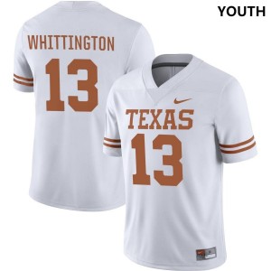 Youth Jordan Whittington White Texas Longhorns #13 Nike NIL Replica University Jersey