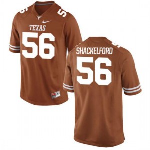 Mens Zach Shackelford Tex Orange University of Texas #56 Replica Player Jerseys