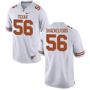 Women Zach Shackelford White University of Texas #56 Authentic NCAA Jerseys