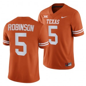 Mens Bijan Robinson Texas Orange Longhorns #5 Nike NIL Replica Alumni Jersey